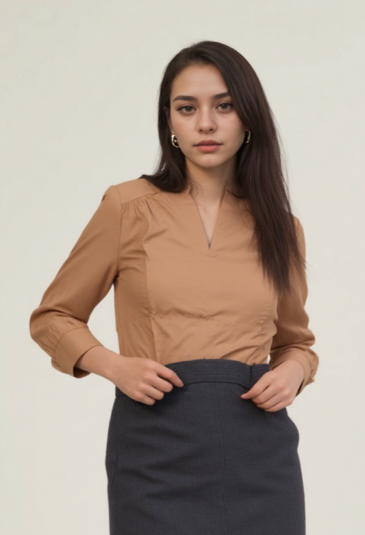 Marriott F&B Female Manager Three Quarter Sleeve V Neck Blouse WST0018