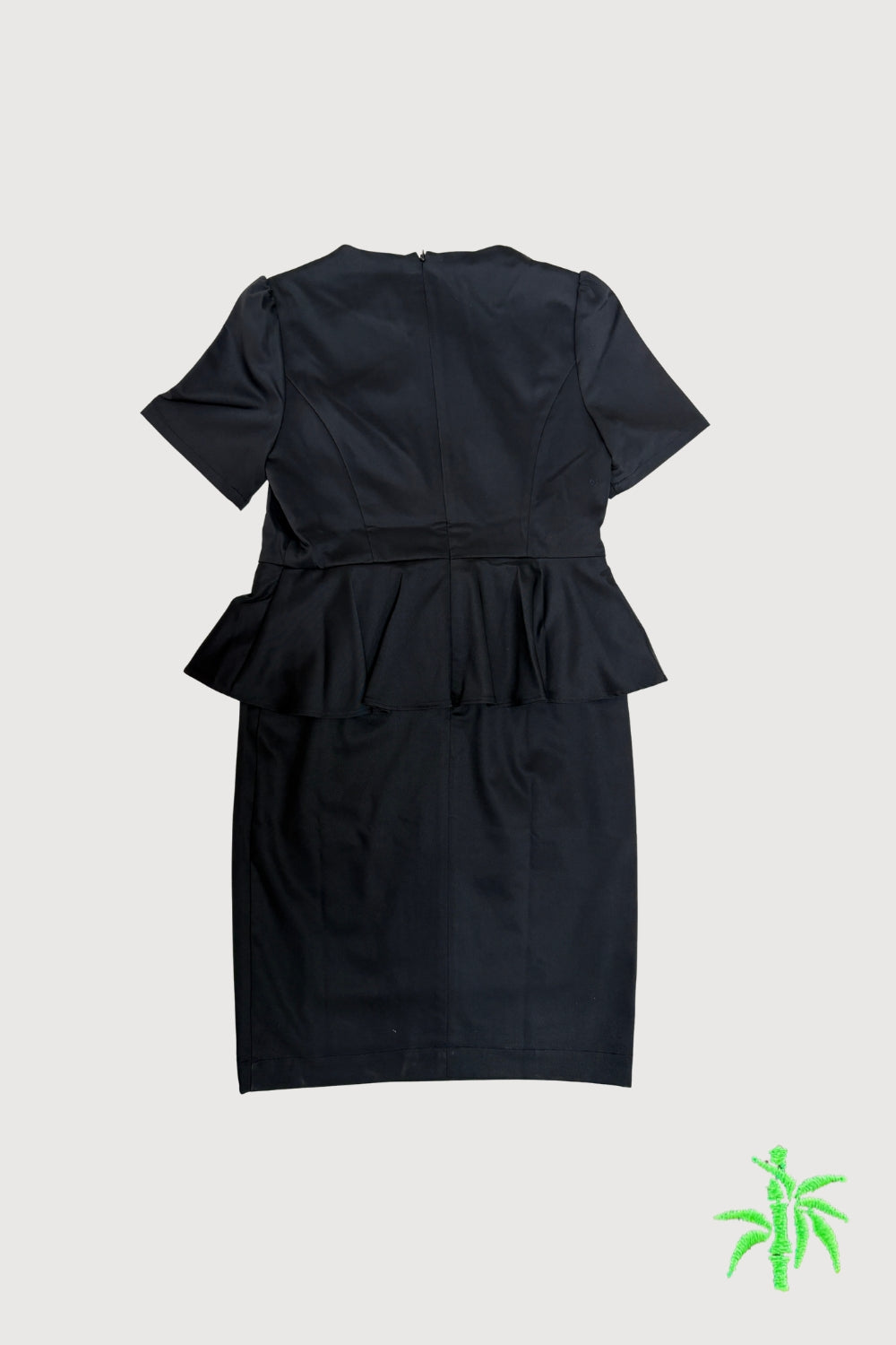 Marriott F&B Great Room Female Server Asymmetric V Neckline Peplum Dress with Side Slit WDS0011