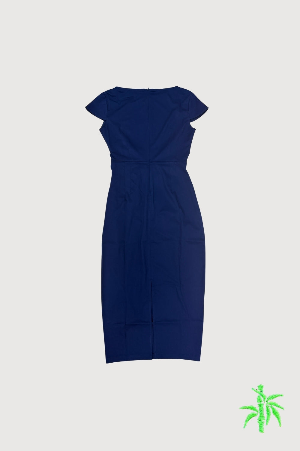 Female Boatneck Midi Dress with Ruching at Waist WDS0022_B