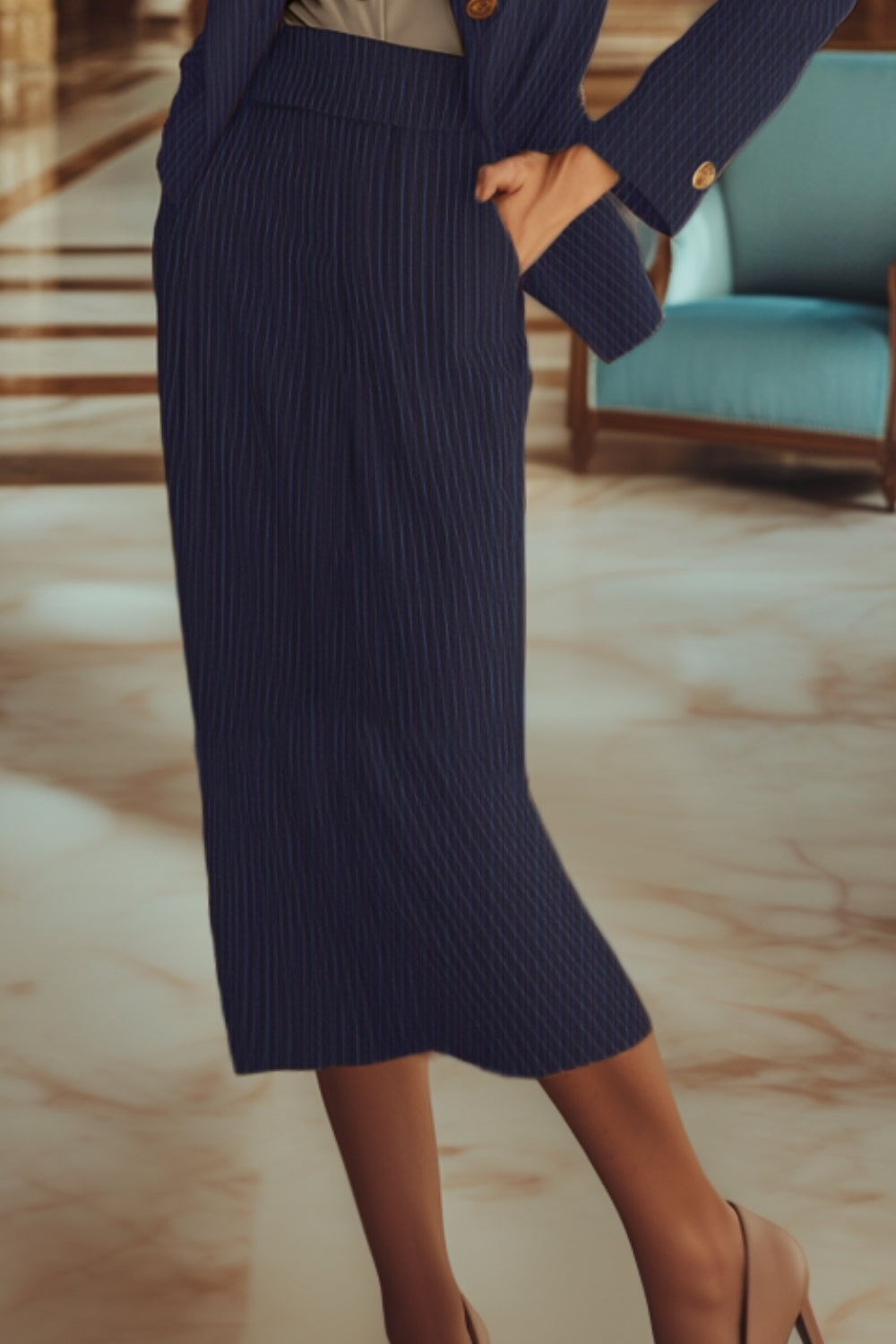 Marriott F&B Leaders Manager Female Mid Length Panel Pencil Skirt WSK0012