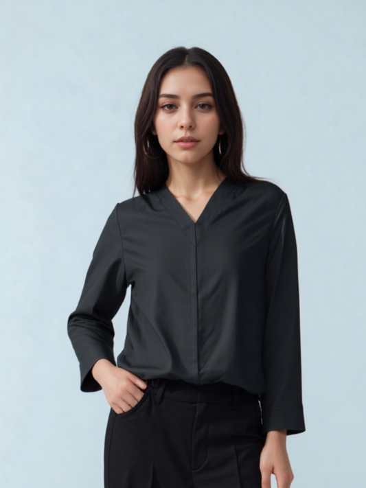 Marriott Female  V-neck Long Sleeve Blouse WST0014
