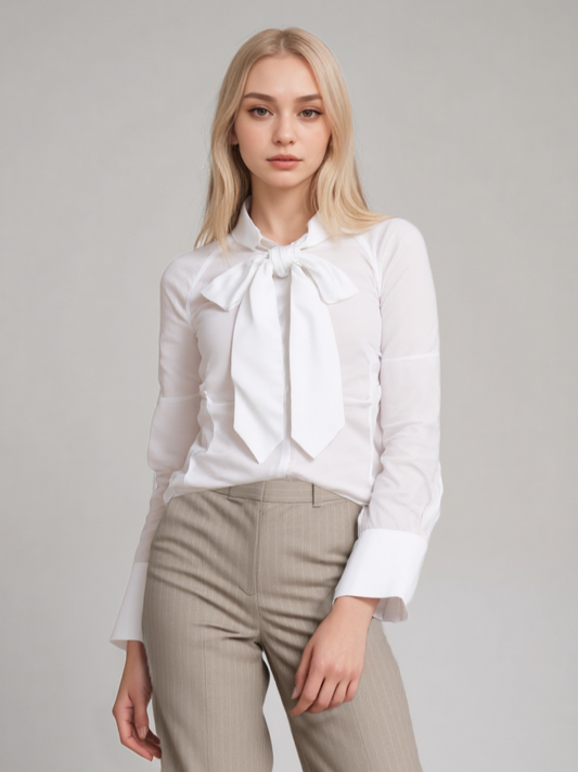 Marriott F&B Leaders Female Manager  Long Sleeve Blouse with Tie Neck WST0019