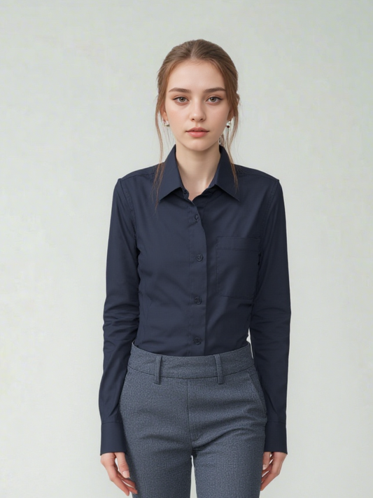 Marriott F&B Cru Steakhouse Female server  Long Sleeve Shirt without Sleeve Tabs WTB0060