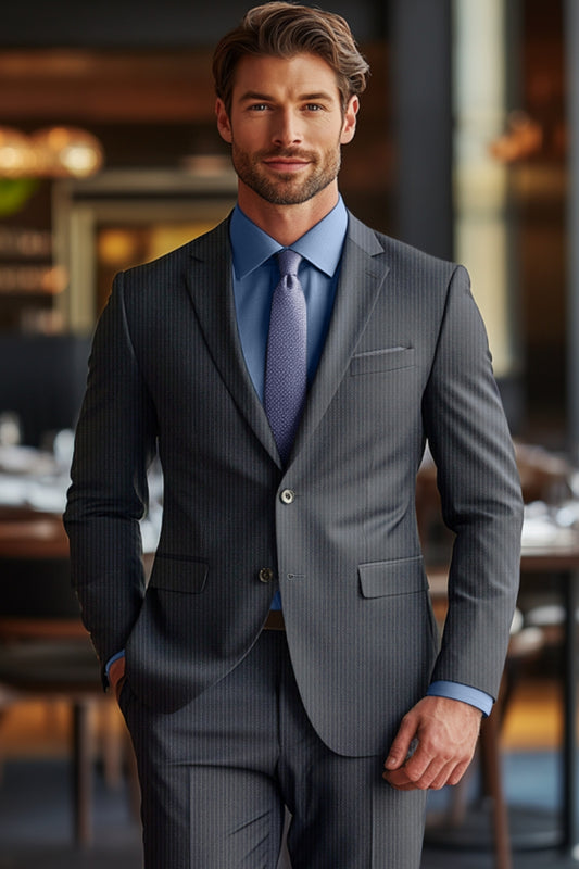 Marriott F&B Leader Manager Male Single-Breasted with 2-Button Blazer with Notch Lapel MJK0034