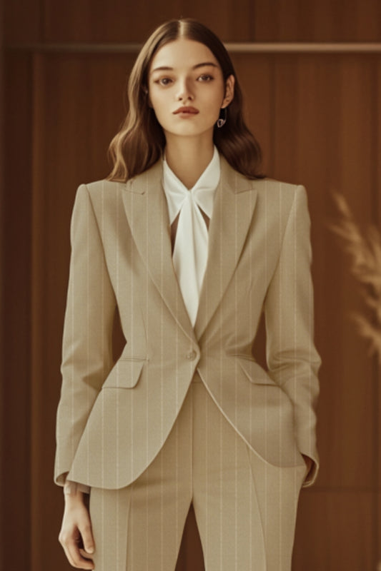 Marriott F&B Leader Manager Female Single- Breasted with 1-button Blazer with Padded Shoulder WJK0047