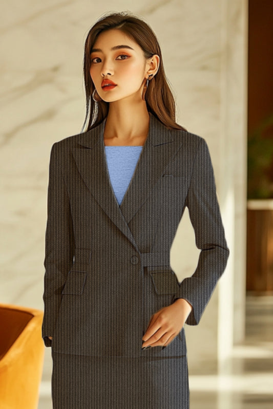 Marriott F&B Leader Supervisors Female One-Button Blazer with Wrap Closure WJK0048