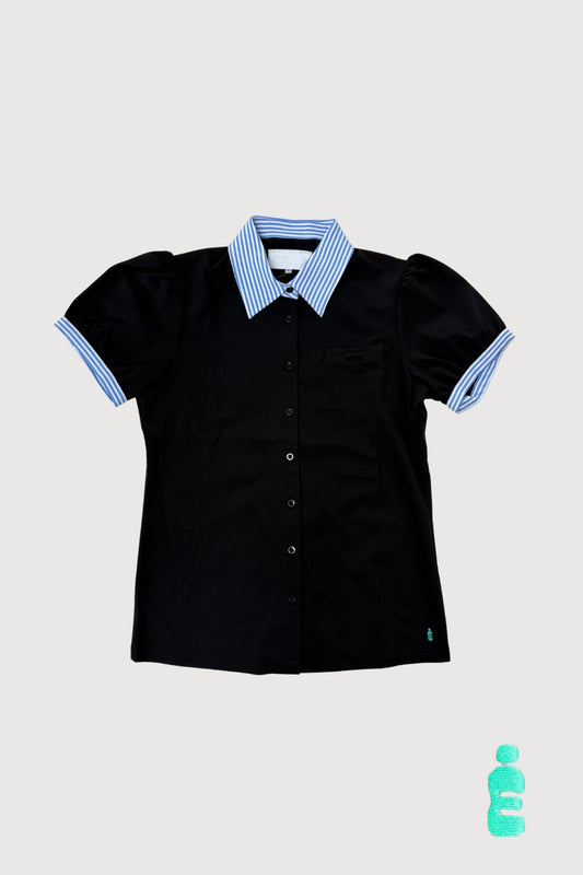 Island Shangri-La Housekeeping Women's Short Sleeve Top -Regular Collar WTB0058