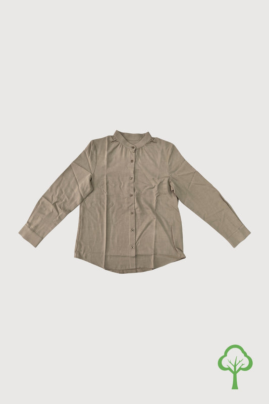 Marriott F&B Leaders Female Manager Long Sleeve Collarless Blouse with Pleated Shoulder Details WST0017