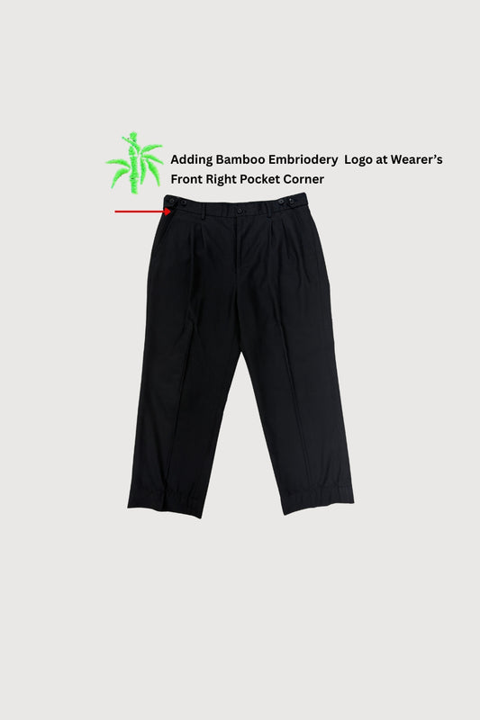Unisex RA Long Pants with Double Front Pleats and Side Waist Tabs MPS0060