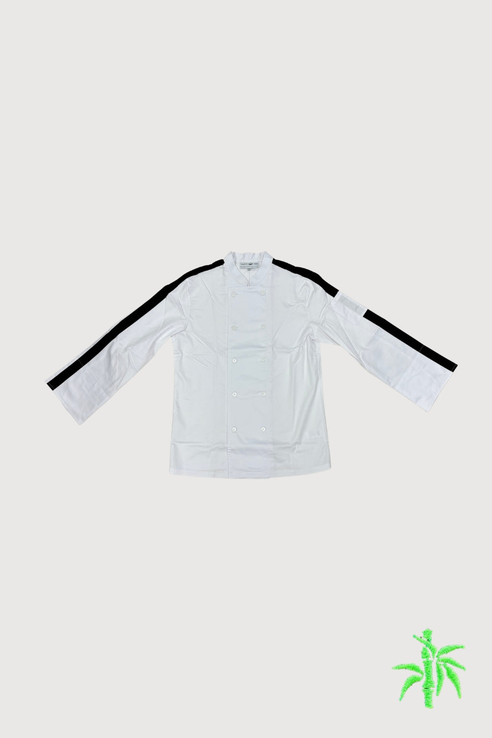 Long Sleeve Chef Coat with Contrast Shoulder Stripe  UCT0032