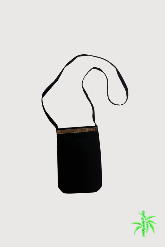 Crossbody Strap Pouch with Embroidery Trim AS0023