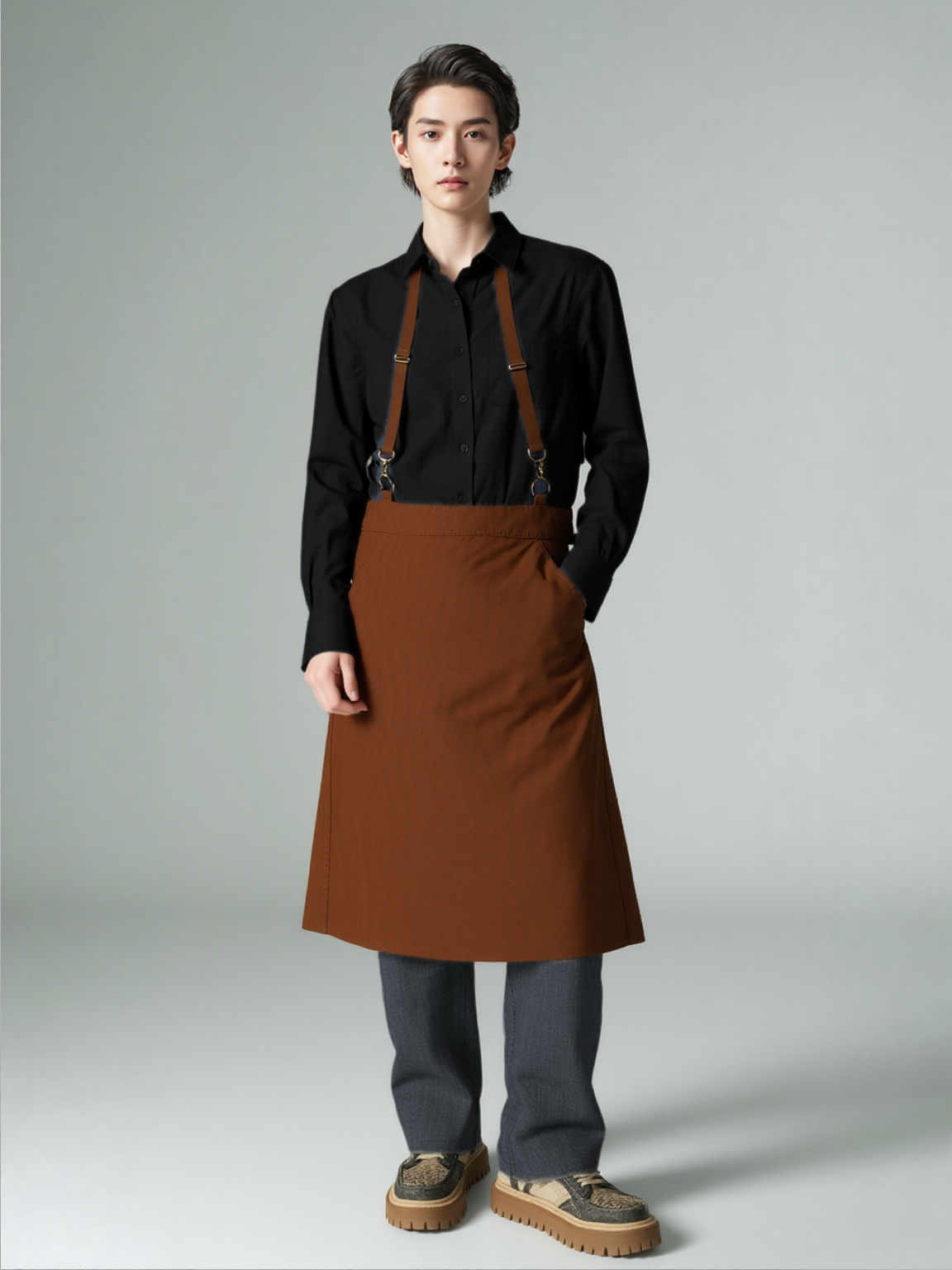 Marriott F&B Cru Steakhouse Server Unisex Half Apron with Slant Pocket APLG1005