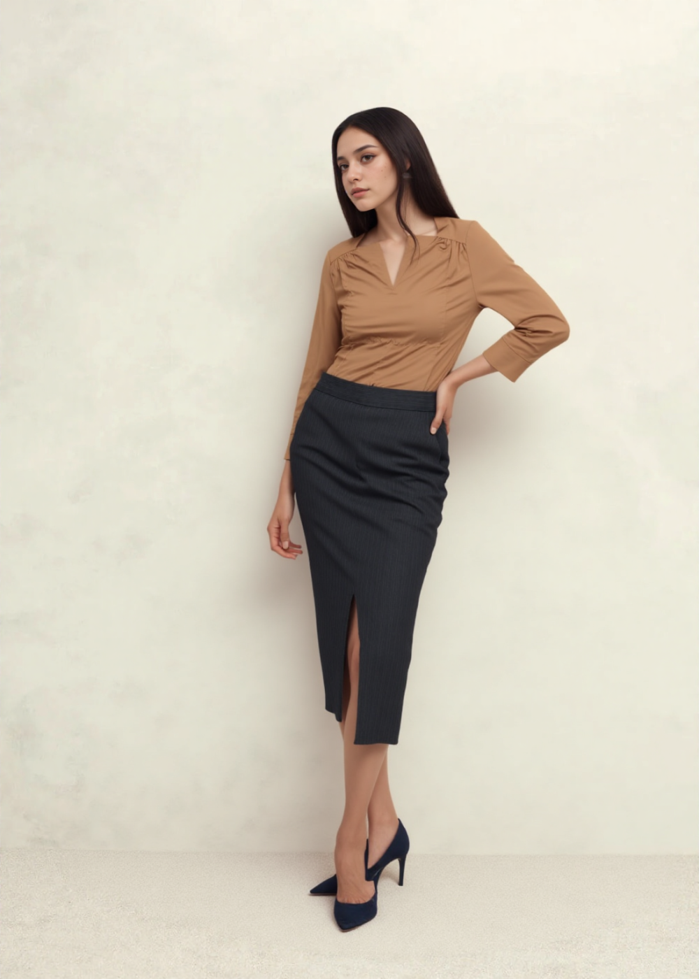 Marriott F&B Female Manager Three Quarter Sleeve V Neck Blouse WST0018