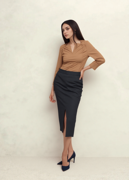 Marriott F&B Female Manager Three Quarter Sleeve V Neck Blouse WST0018