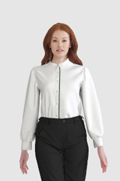 Women's BioNTex™ Sustainable Single Piping Mandarin Collar Shirt