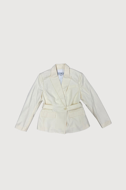 Female One-Button Blazer with Wrap Closure WJK0048