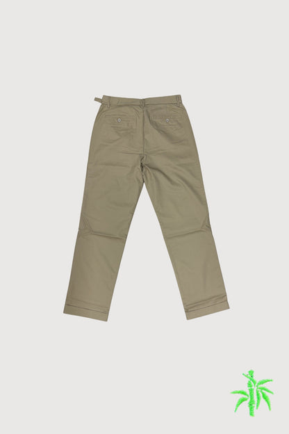 Male Slim Fit Pant with Extended Waistband with Adjustable Buckle & Turn Up Hem MPS0047