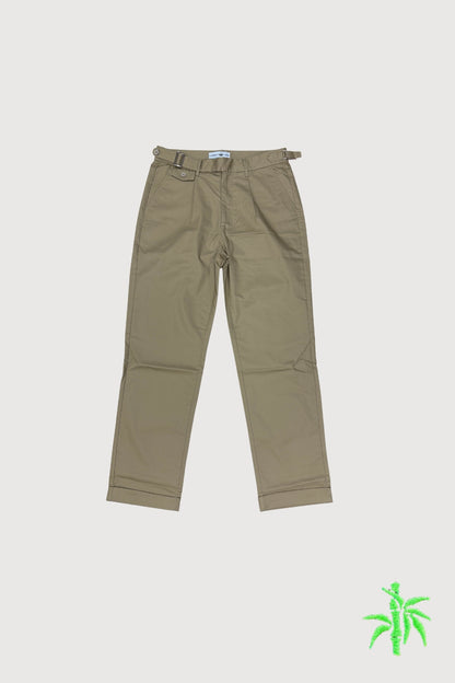 Male Slim Fit Pant with Extended Waistband with Adjustable Buckle & Turn Up Hem MPS0047