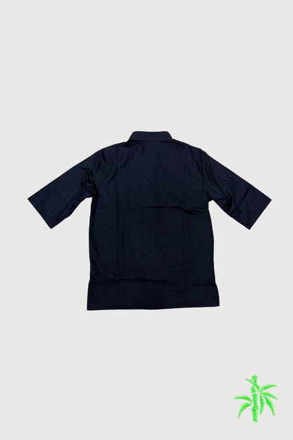 Male Quarter Sleeve Hidden Placket Shirt MTB0068