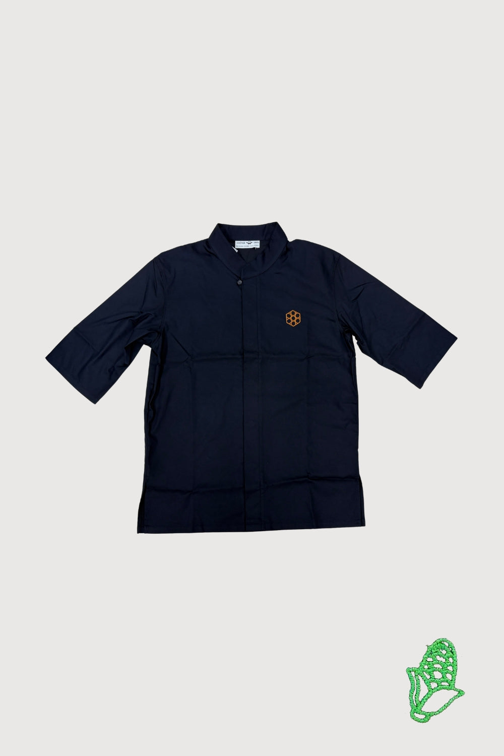 Male Quarter Sleeve Hidden Placket Shirt MTB0068