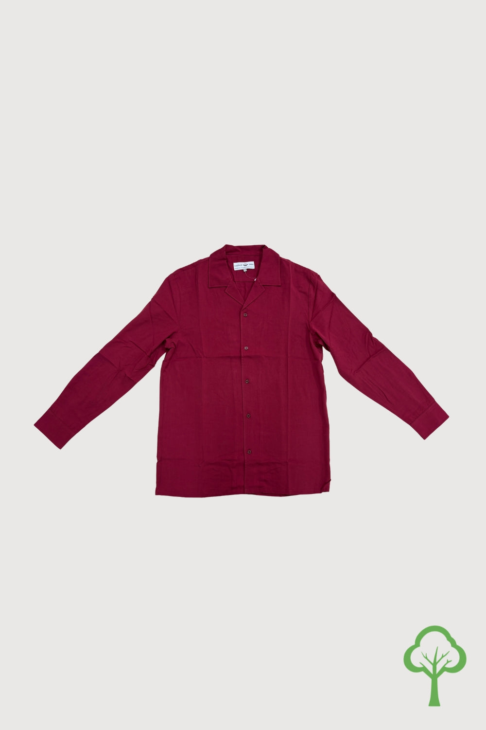 Male Camp Collar Long Sleeve Shirt with Sleeve Tab MTB0076