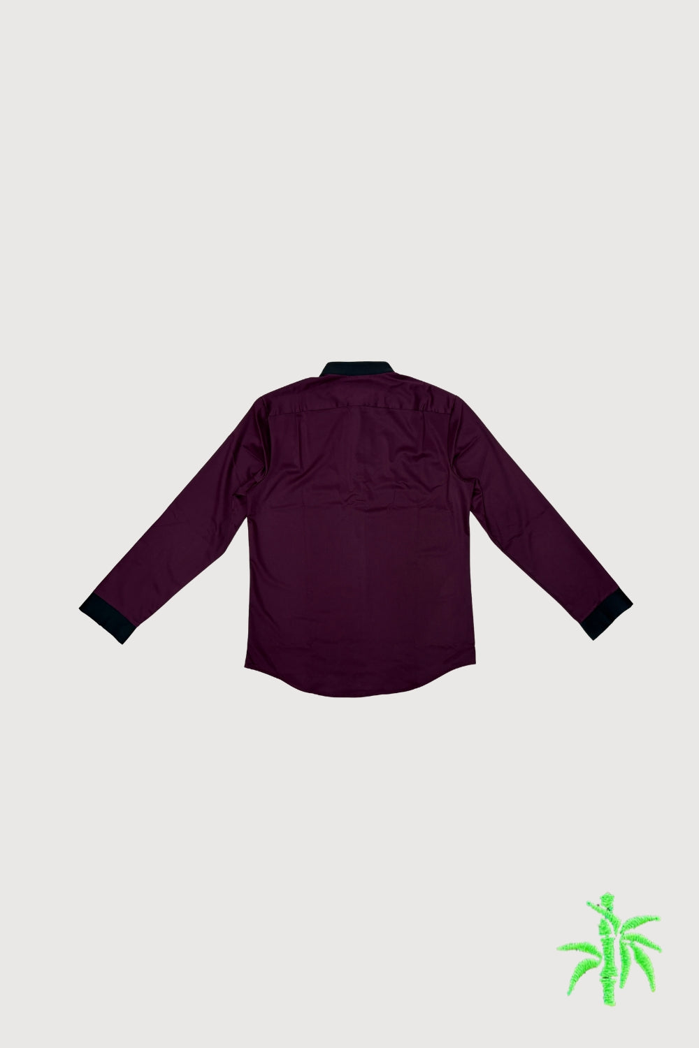 Male Mandarin Collar Shirt with Slit Cuff and Chinese Embroidery Detail MTB0078