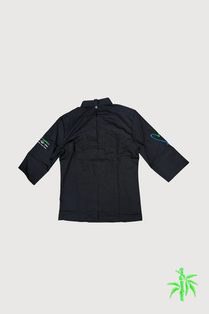 Male ¾ Sleeve Chef Coat with Front Zipper & Back Pleat with Inner Mesh  UCT0037
