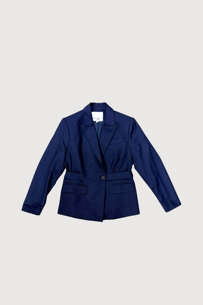 Female One-Button Blazer with Wrap Closure WJK0048