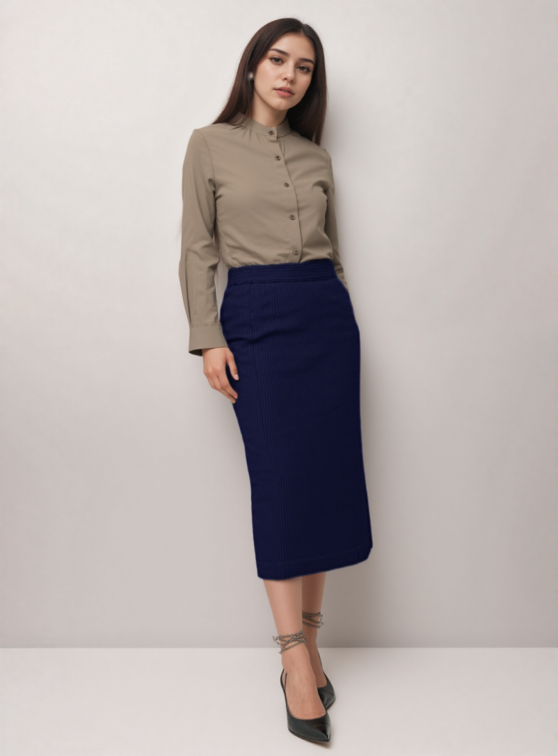 Marriott F&B Leaders Female Manager Long Sleeve Collarless Blouse with Pleated Shoulder Details WST0017