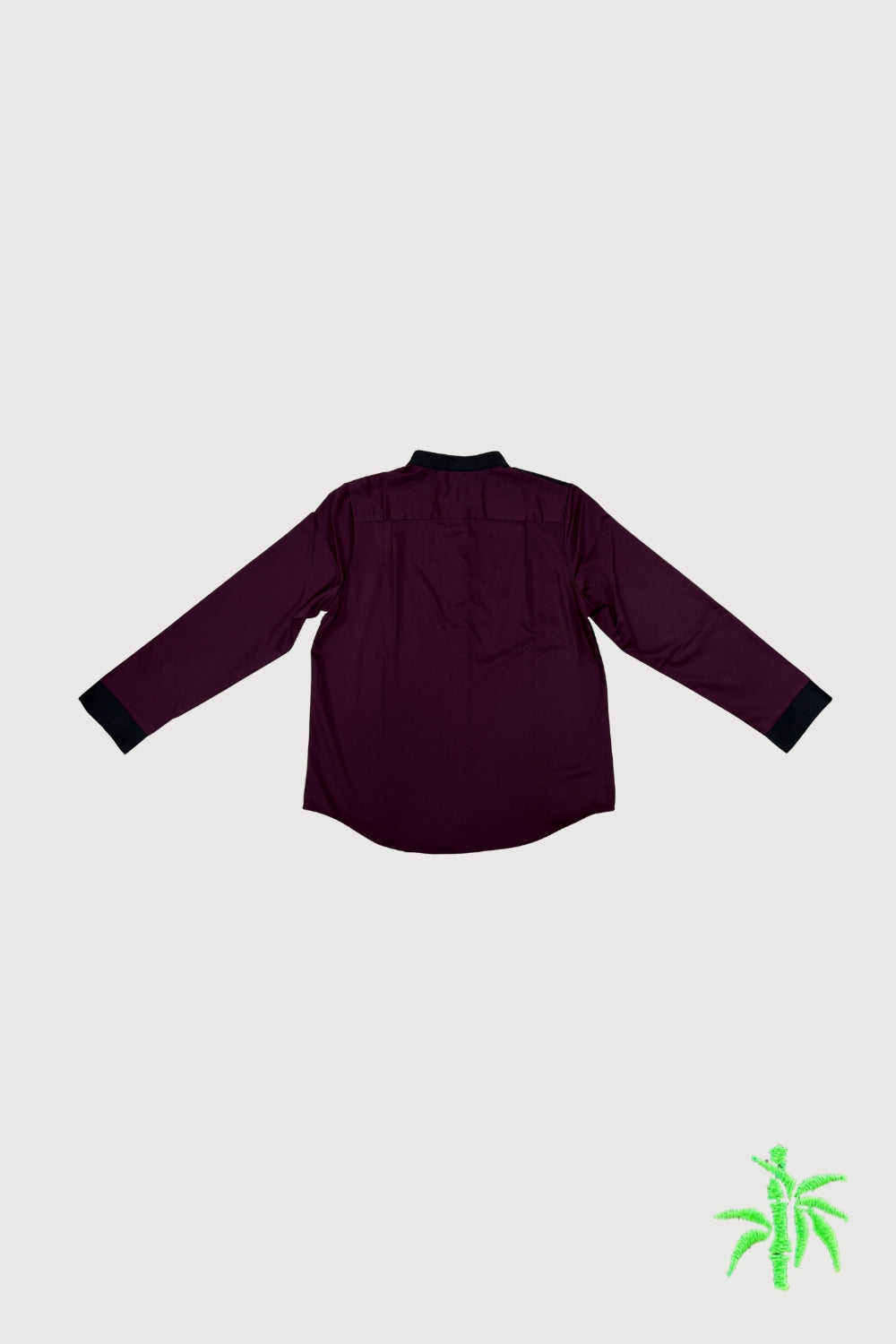 Female Mandarin Collar Shirt with Slit Cuff and Chinese Embroidery Detail WST0026