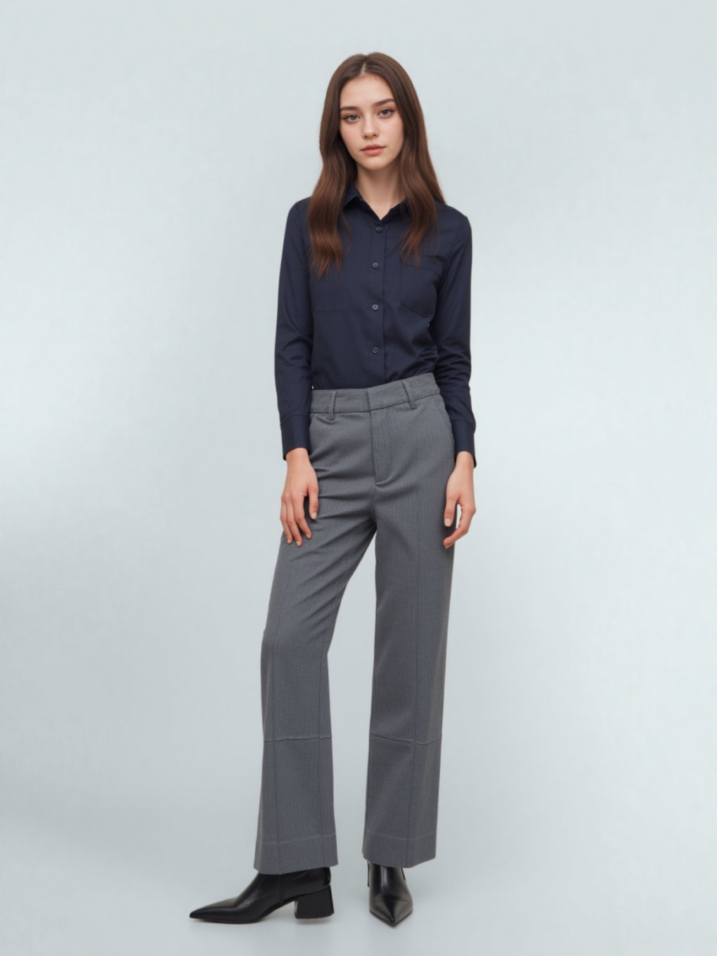 Marriott F&B Cru Steakhouse Female server  Long Sleeve Shirt without Sleeve Tabs WTB0060
