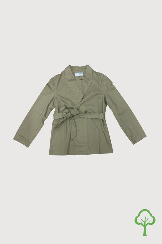 Female Shirt Blazer with Waist Tie WTB0072