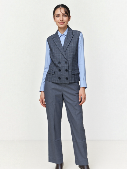 Marriott F&B Great Room Female server Double Breasted Waistcoat with Peak Lapel WVT0004