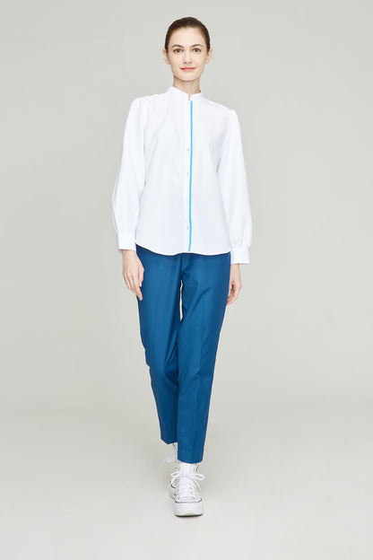 Women's BioNTex™ Sustainable Single Piping Mandarin Collar Shirt