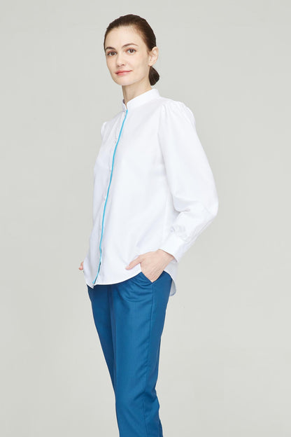 Women's BioNTex™ Sustainable Single Piping Mandarin Collar Shirt